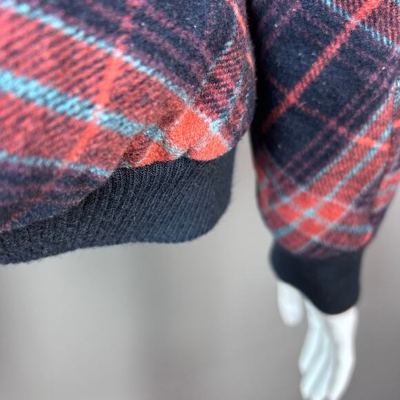 Billabong jacket women's small buffalo plaid grunge y2k quilted hood vintage - Picture 10 of 15